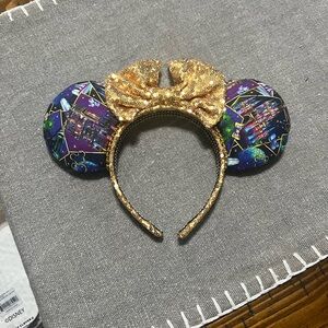 Disney 50TH Mickey Ears with Gold Accents